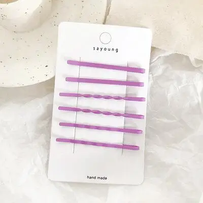 Японский простой цвет сладкий Hairgrip женские резинки для девочек заколки невидимки для волос аксессуары для детей палочка приспособления для волос заколка головной убор - Цвет: purple