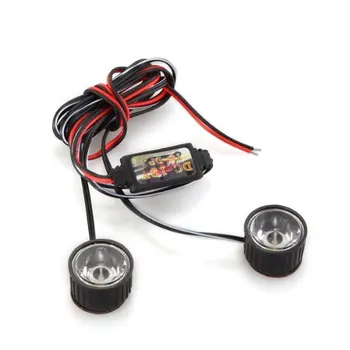 

White 2 LED Flashlight Strobe warning light strobe light brake 3W