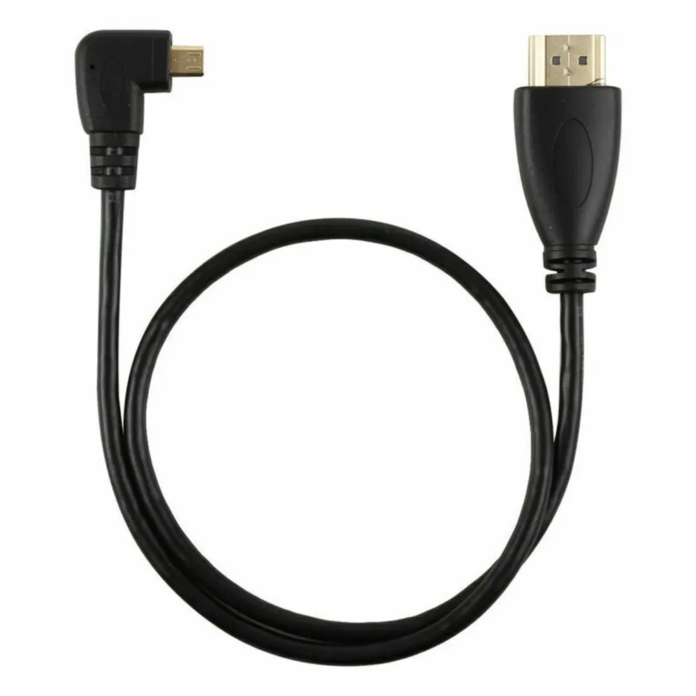 

Micro HDMI Type-D Male Left Angled 90 Degree to HDMI 1.4 Male HDTV 1080p Cable Adapter Converter Cable