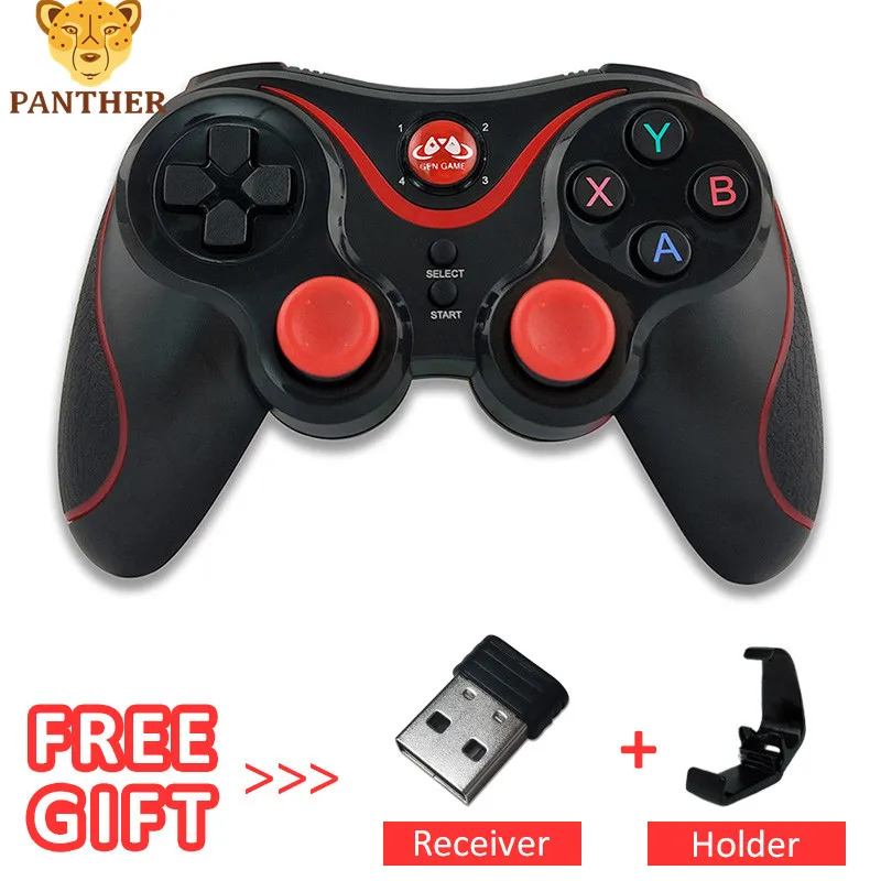 

New Wireless Game Controller Bluetooth Gamepad with holder use for Game Console Android Smartphone Tv Box