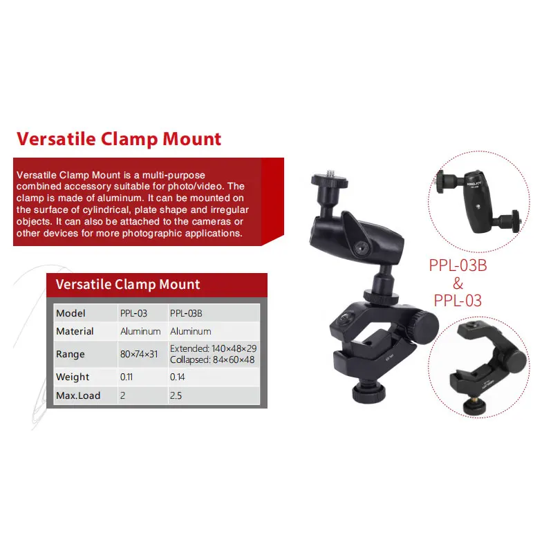 KINGJOY Adjustable Magic Arm With Ball Head Clamp for Mounting HDMI Monitor LED Light LCD Video Camera Flash Camera DSLR