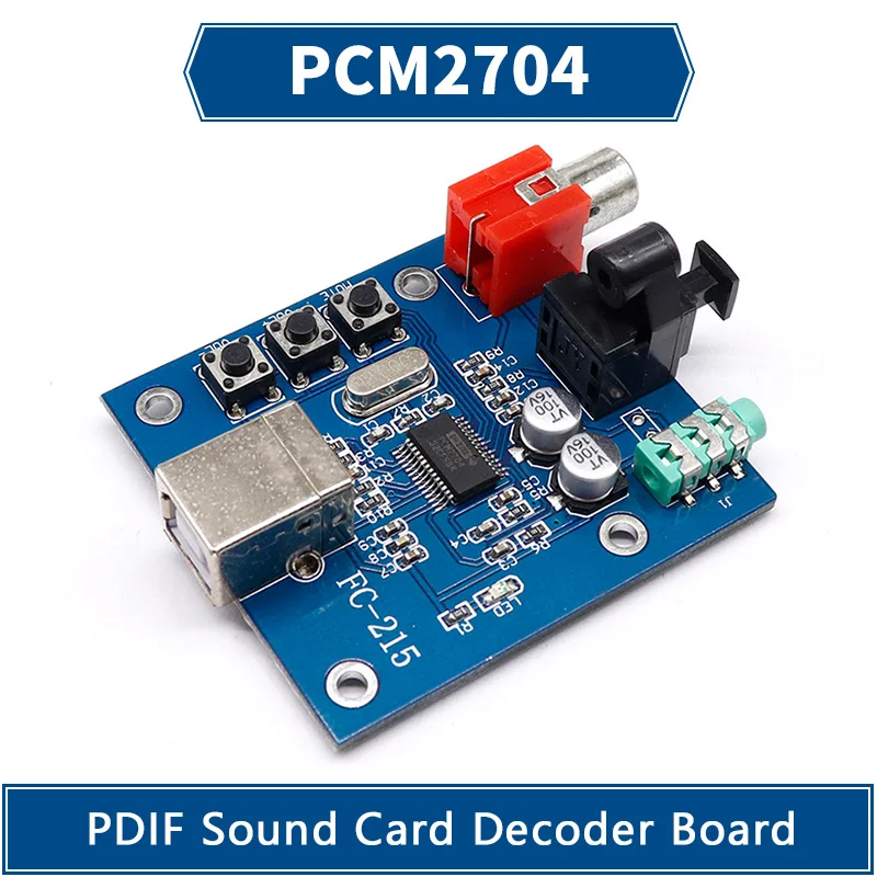 PCM2704 аудио DAC USB к S/PDIF звуковая карта hifi декодер плата 3 5 мм аналоговый