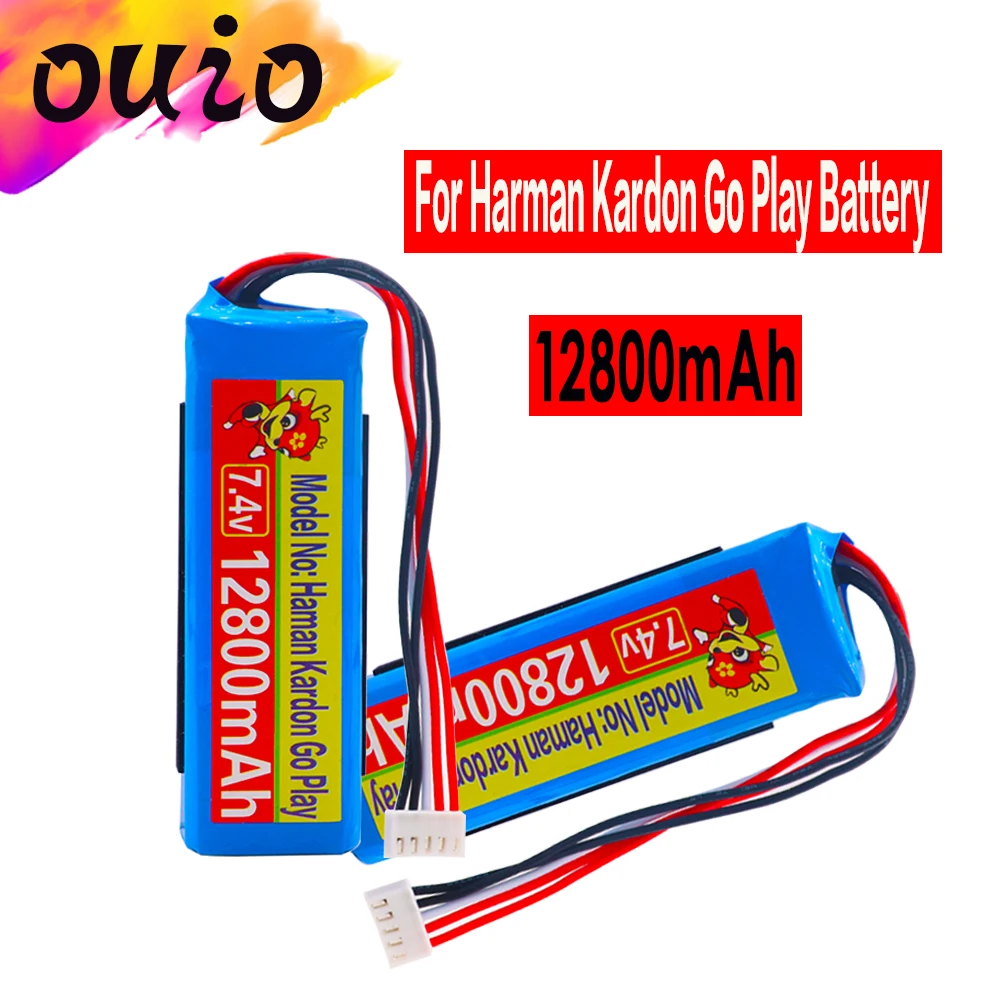 12800mAh Battery 7.4V for Harman Kardon Go Play Mini Speaker Li-Polymer Lithium Polymer Rechargeable Accumulator Replacement | Электроника