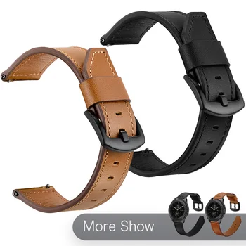

Luxury Genuine Leather Strap For Galaxy Watch 46mm Gear S3 22mm Watch Band Strap For Apple iWatch Series 5 4 3 2 1 38mm 42mm