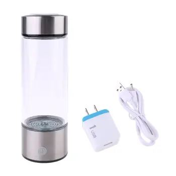 

VFGTERTE 400ML Portable Hydrogen Rich Water Maker Ionizer Generator Bottle Cup Xmas Gifts