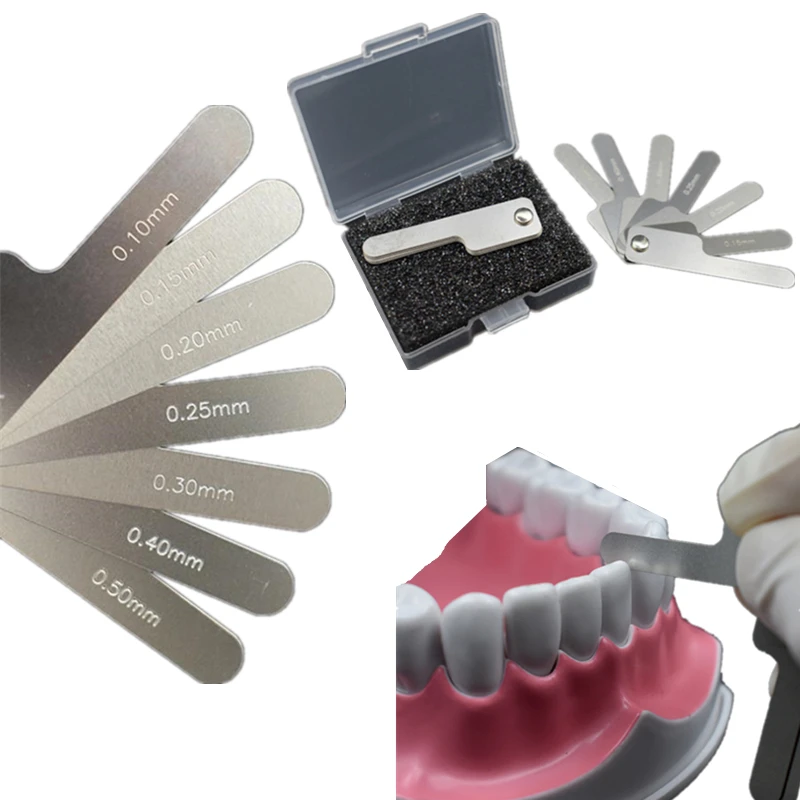 Oral Dental Interproximal Measuring Ruler Measure Tooth Gap Stainless