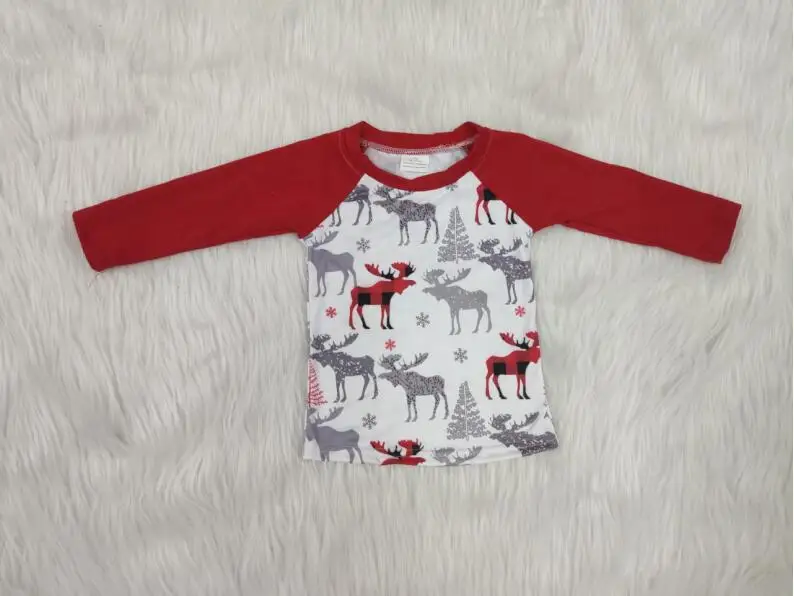 

2019 Kids Boy Printed Tops Baby Boys Long Sleeve Reindeer T Shirt Winter Casual Clothing SS