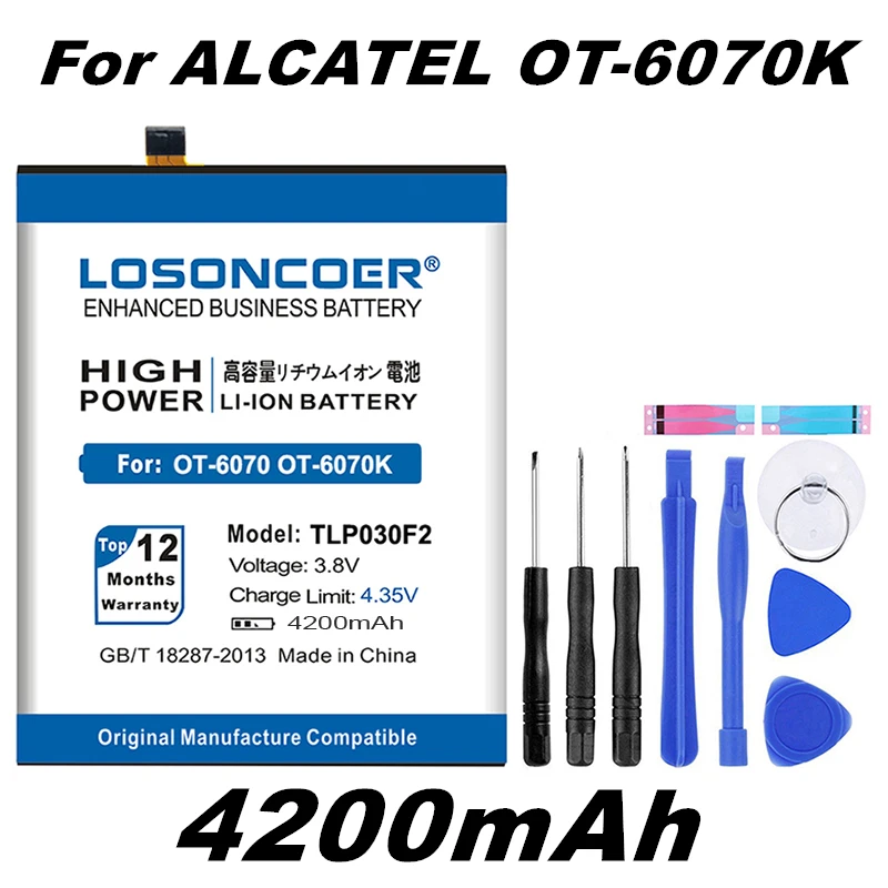 4200 мА/ч TLP030F1 TLP030F2 телефон Батарея для BlackBerry DTEK60 Alcatel One Touch Idol 4S OT 6070 6070K 6070O