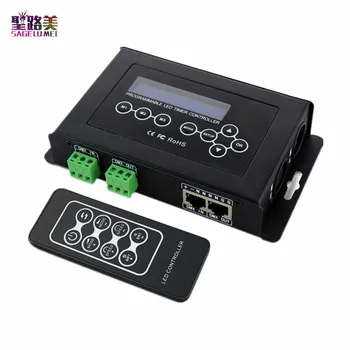 

BC-100 DC9V LED RGB Controller DMX512 signal 170 Pixels led Light Controller LCD Display RF Wireless Remote for led strip light
