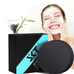 Plant Handmade Hair Skin Beauty Shrink Pore Removal Blackheads Deep Cleanse Bamboo Charcoal Handmade Soap
