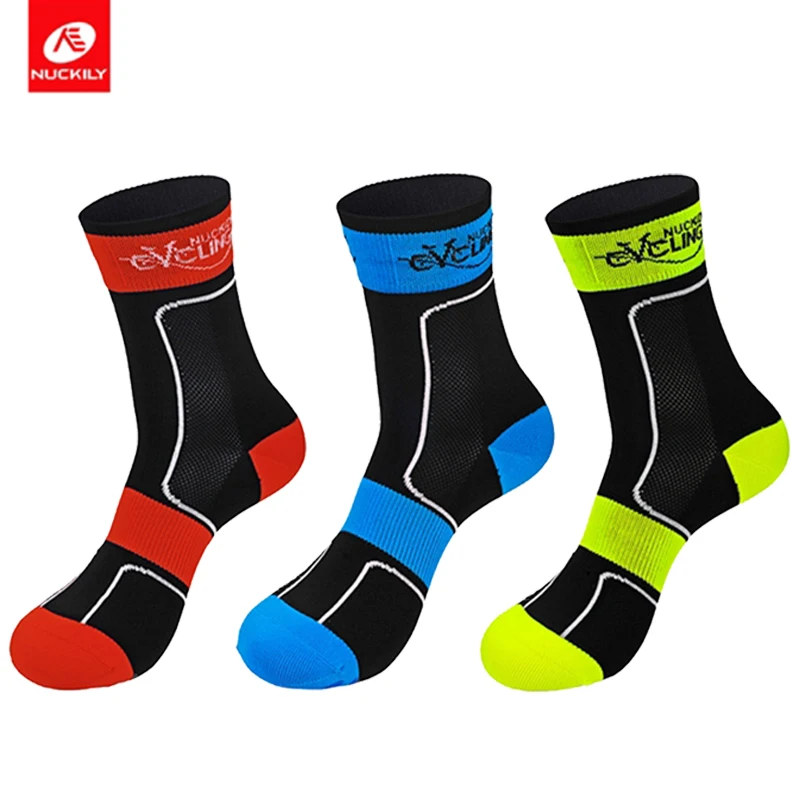 

NUCKILY New High Quality Men Women Cycling Socks Pro Team Outdoor Sports Racing Socks MTB Bike Socks Breathable Bicycle Socks