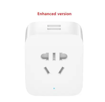 Enhance version Xiao mi jia умная розетка Улучшенная двойная USB быстрая зарядка ZigBee/основное гнездо USB беспроводная WiFi mi Home APP управление - Цвет: Enhance version