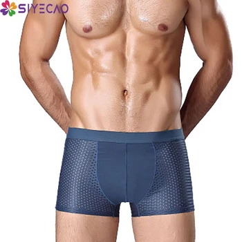 

Bamboo Fiber Men's Boxers Panties Underpants Plus Size L-8XL Large Size Mesh Men Boxer Shorts Breathable Sexy Male Underwear