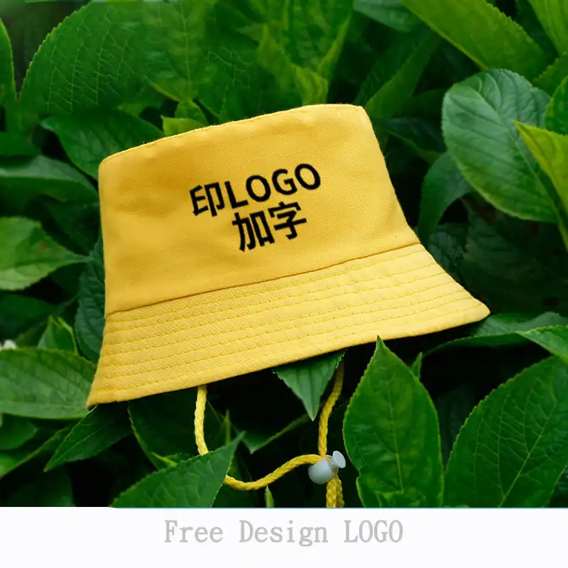 Chapeau Seau Pour Enfants Casquette Pour Enfants Personnalisation Gratuite Logo Bebe Fille Garcon Jaune Plat Imprime Coupe Vent Vente En Gros Aliexpress