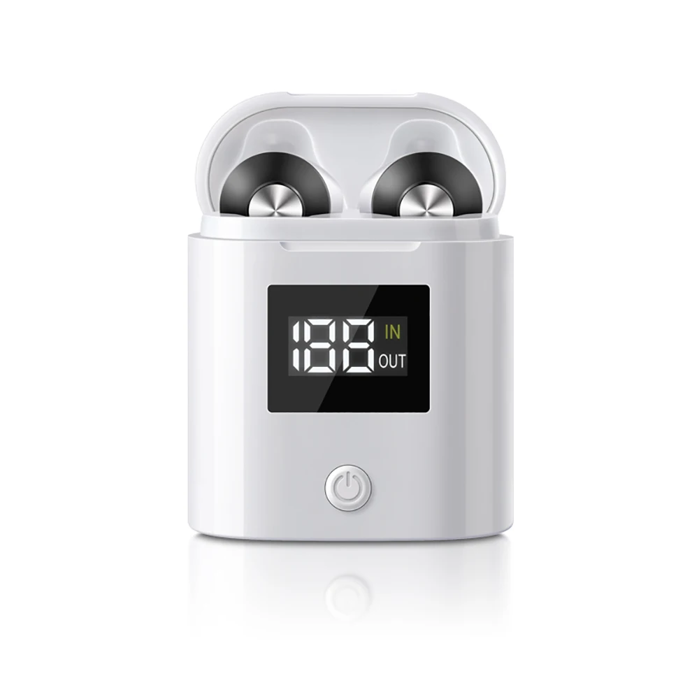 TWS bluetooth-гарнитура 5,0 с цифровым дисплеем, большая емкость, наушники для зарядки, Беспроводные спортивные стереонаушники D019