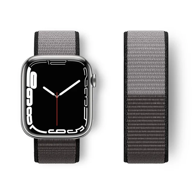 Nylon Strap for Apple Watch Band Series 765 45mm 41mm44mm 40mm  Smartwatch Watchband Belt Sport Bracelet on iWatch 4 3 42mm 38mm Iron anchor gray