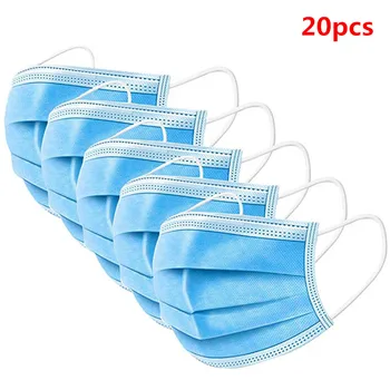 

Free shipping fast delivery hot selling 3-layer mask non-woven disposable dust mask elastic soft breathable mask