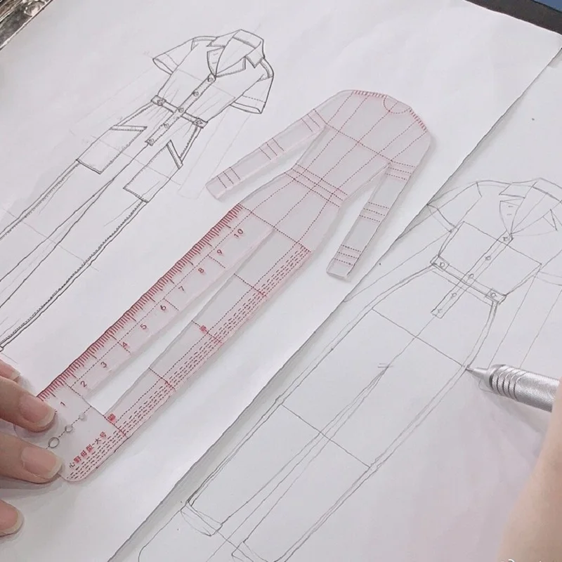 Kopen Vrouwen Mode Tekening Heerser Figuur Tekening Sjabloon Voor Fashion Design Mode Schets Template Vrouwelijke