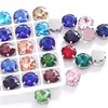 Colorful Round Gemstones Crystal Glass Rhinestones with Sliver Claw Flatback Sew on Stone for Rhinestones Clothes Accessories ► Photo 2/6