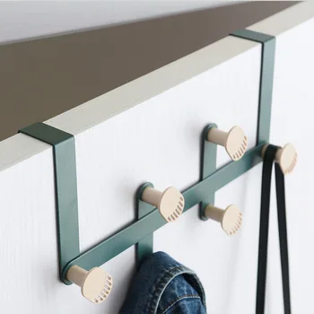 

Iron Door Hook Clothes Rack Hook Type Storage Shelf Strong Adhesive Clothing Coat Hooks Behind Doors/On Walls Eco-Friendly