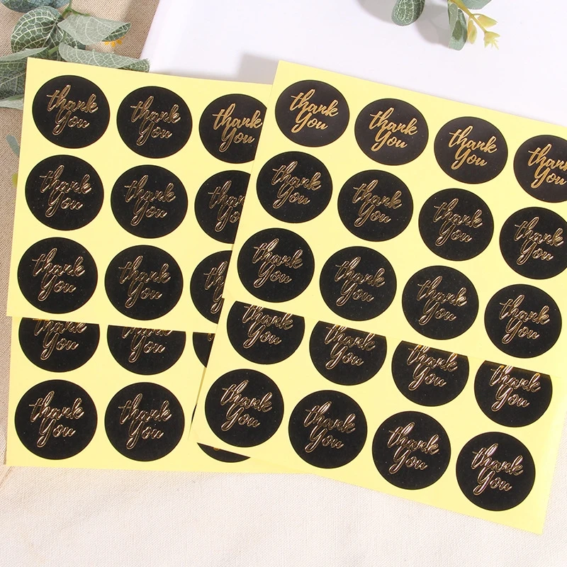 120 шт Черный спасибо упаковки запечатывания этикетки из крафтовой бумаги наклейки выпечки Подарочные наклейки «сделай сам»