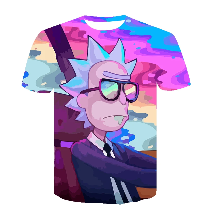 Футболка Rick And Morty Мужская футболка "Аниме" с 3d принтом Футболка в стиле хип-хоп крутая мужская одежда Новинка года, летний бренд - Цвет: T3035