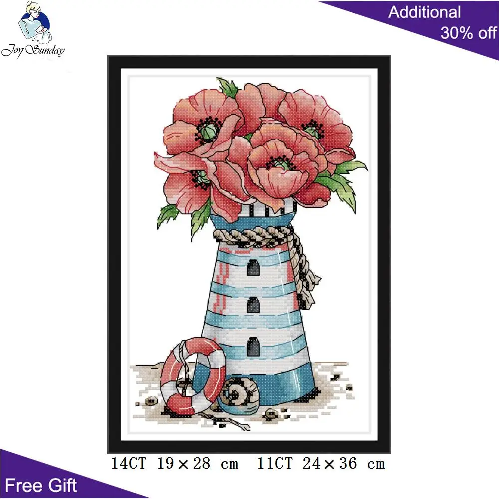 Joy Sunday Flowers легкий коврик вышивка крестиком H801 14CT 11CT Счетный и штампованный домашний Декор Цветы Вышивка крестиком наборы