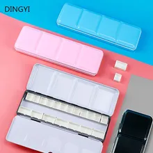 Watercolor Empty-Paint-Palette DINGYI Case with Full-Pans/half-Pan for Painting Art-Supplies