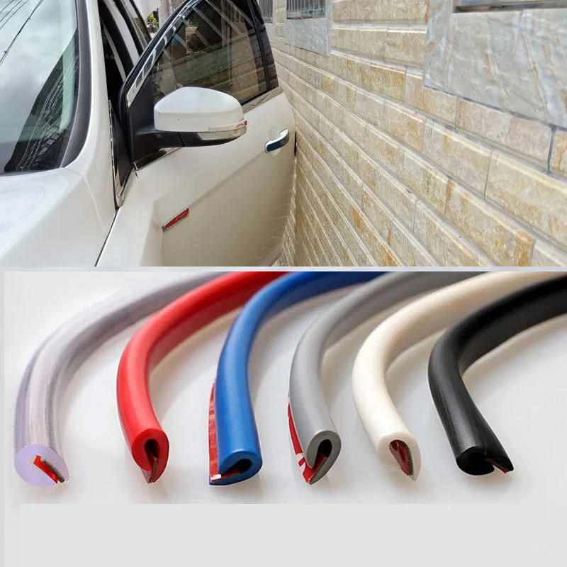 

5M Car Styling Door Protection Strips Rubber Edge Doors Moldings Side Protector Sticker Scratches Vehicle For Cars