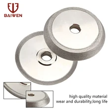 3 pouces galvanoplastie diamant meule plat meuleuse cercle affûteuse disques carbure métal tungstène acier fraise
