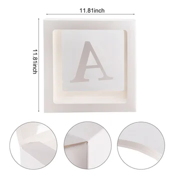 

4Pcs/Set Square Transparent Balloon Boxes Baby Shower Christening Birthday Party Decor MJJ88