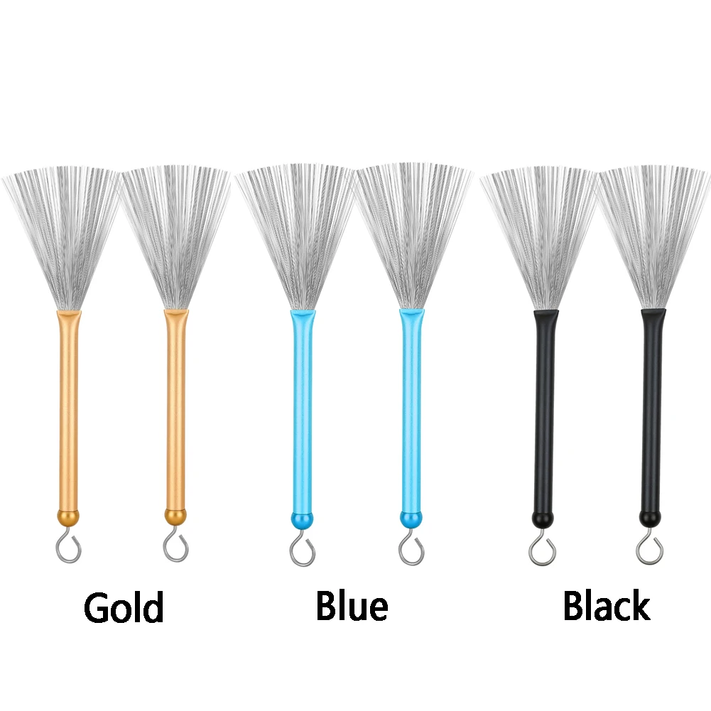 1 пара инструмент для чистки гибкий музыкальный инструмент Аксессуары гладкие Портативные Выдвижные палочки практичная барабанная щетка металлическая проволока
