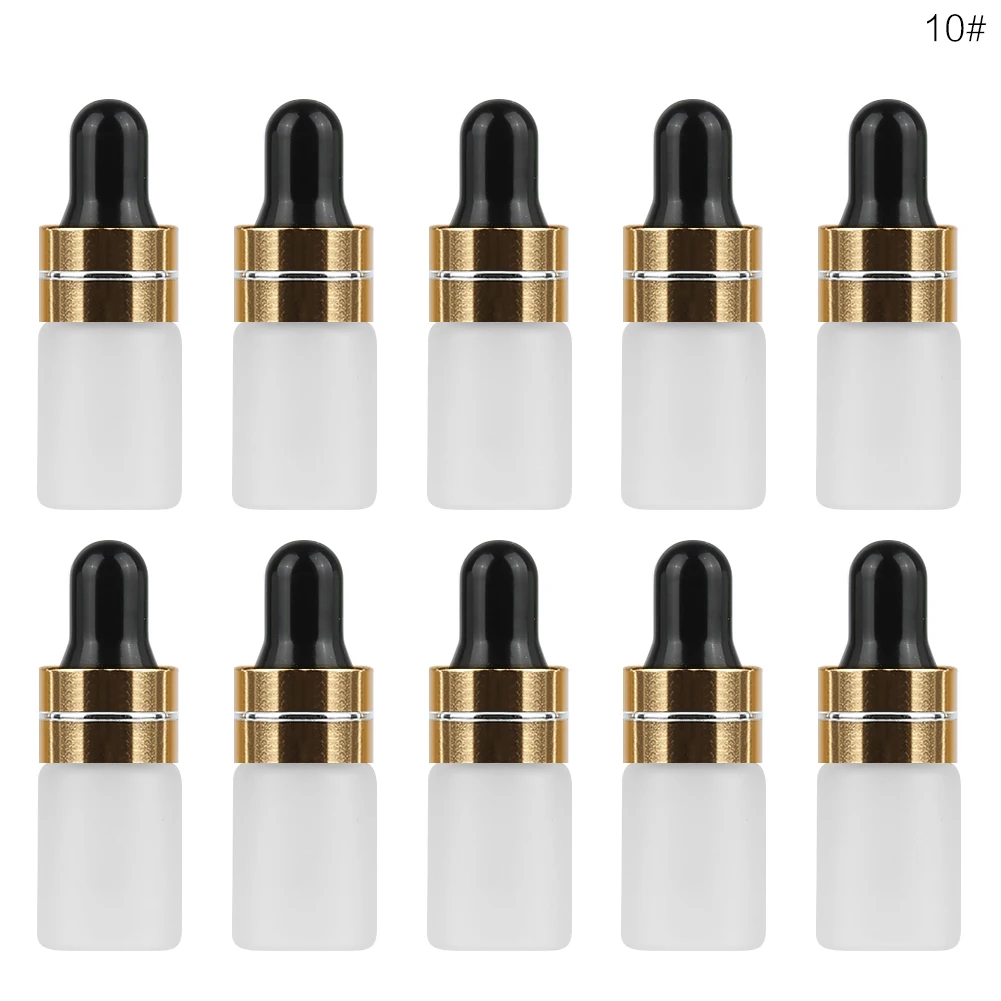 2ml 10 шт. 1/2/3 мл Матовая бутылка-капельница бутылки многоразовый флакон для духов флакон для эфирного масла Бутылка мини Портативный контейнер для путешествий - Цвет: 2ml