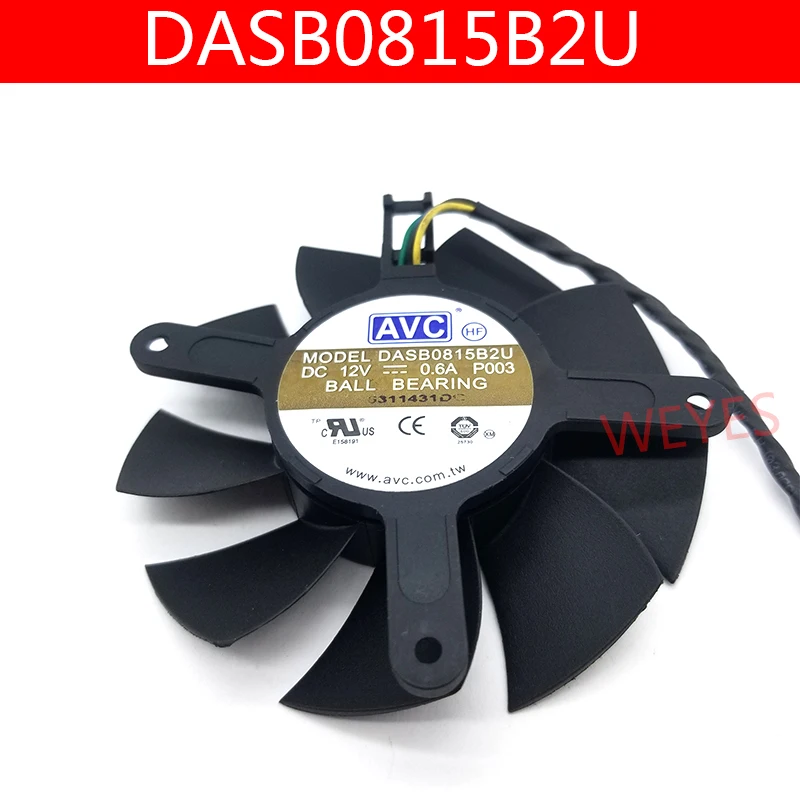 75 мм для AVC DASB0815B2U 12V 0.6A Вентилятор Охлаждения видеокарты 4pin 45*56*69 вентилятор