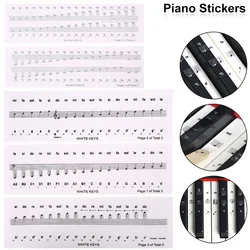 Piano Electronic Organ Staff Sticker 88/61/54/37/32 Key Piano Spectrum Stickers Symbol Transparent Detachable for Piano Beginner