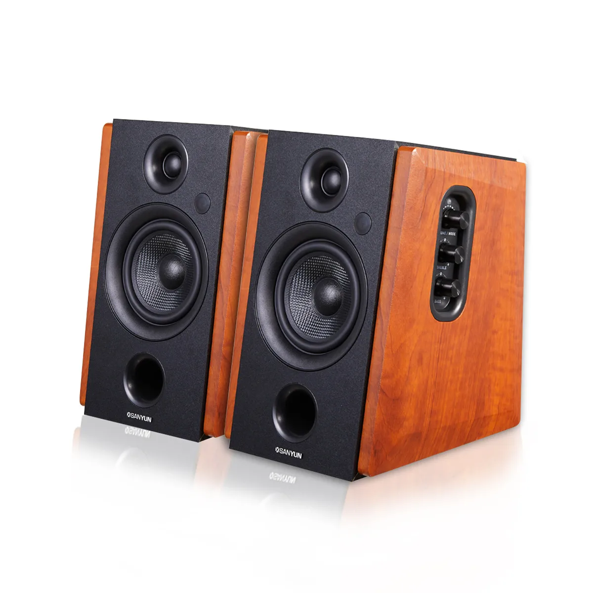 Sanyun SW228BT 80Wアクティブブックシェルフスピーカー