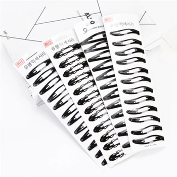 

12Pcs/Set Black Simple Wave Hairpin Barrette Girls Baby Kids BB Snap Hair Clips Hair Accessories Styling Tools Gift Headwear
