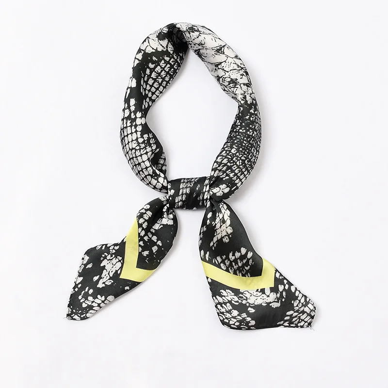 Spring Unique Pattern Neckwear Women Square Silk Scarf Small Head Fashion Trendy Design Lady Bandana |