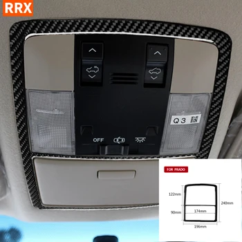 

For Toyota Land Cruiser Prado LC150 FJ150 2010-2018 Carbon reading light Sticker Overhead control Panel Cover Car Accessories