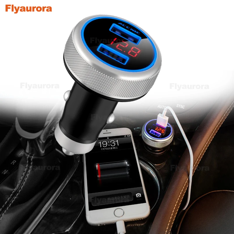 Автомобильный MP3-плеер USB модулятор Bluetooth fm-передатчик светодиодный двойной USB Мобильный телефон громкой связи дисплей зарядное устройство беспроводной музыкальный аудио