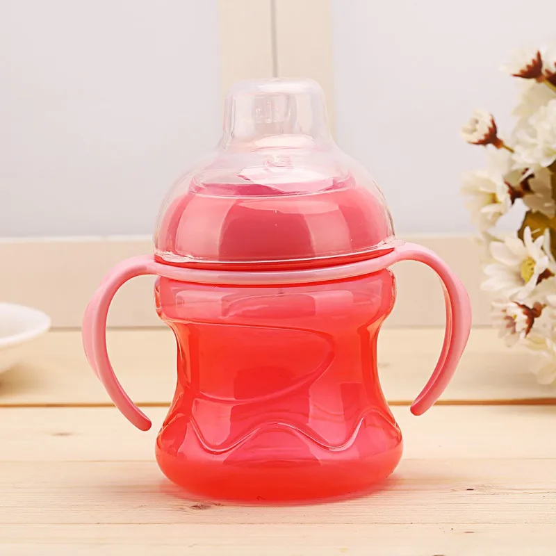 210 мл новая детская красочная бутылка для воды с мультяшным рисунком 3 цвета детские чашки с утконосом форма рта для кормления ребенка обучение