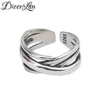

Punk Vintage 925 Sterling Silver Irregular Chains Rings For Women Men Gothic Antique Jewelry Anillos 2020