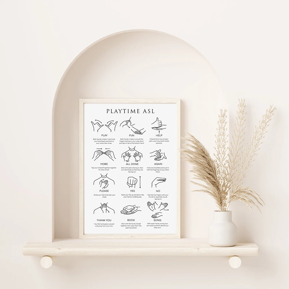 baby sign language wall chart