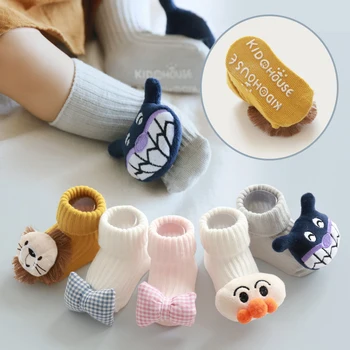 

0-3Y Kids Cartoon Socks Spring Autumn Cartoon Doll Socks Children Non-Slip Floor Socks Boys Girls Newborn Baby Socks