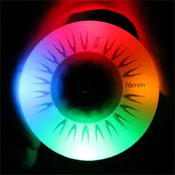 

1 Pcs North Light LED Flash 76mm White Blue Green Pink Color Inline Speed Skates Wheel for Night Racing Skating