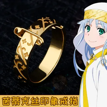 

Anime A Certain Magical Index Theme Cosplay Index S925 Silver Finger Ring Men Women Fashion Adjustable Ring Jewelry Xmas Gift