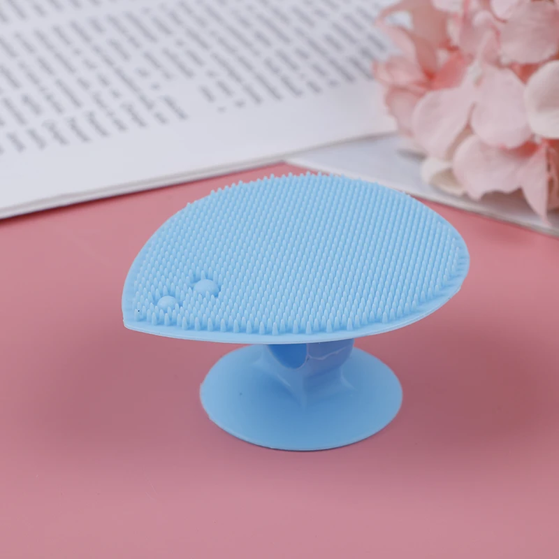 Синий 1 шт. силиконовый для мойки Pad отшелушивающий для лица Blackhead Очищающая щетка для лица инструмент Инструменты для ухода за кожей лица - Цвет: Синий