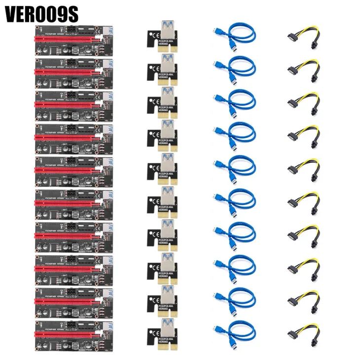 2/4/6/10 шт. USB 3.0 PCI-E Райзер VER 009S Express 1Xto 16X | Компьютеры и офис