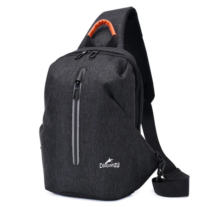 

New Style Polyester Small Messenger Bag Men's Shoulder Chest Bag Anti-Spillage Backpack Reflective Backpack