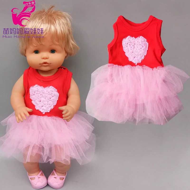 16 дюймов Bebe кукла розовое кружевное платье с юбкой-пачкой из кружева высота 40 см